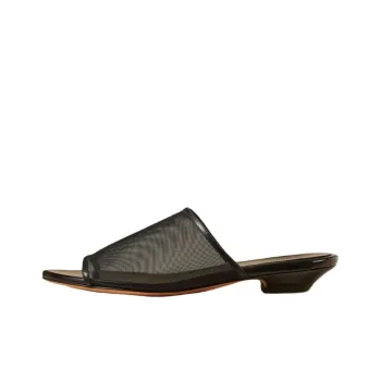KHAITE Marion Slide Slippers Women's Black