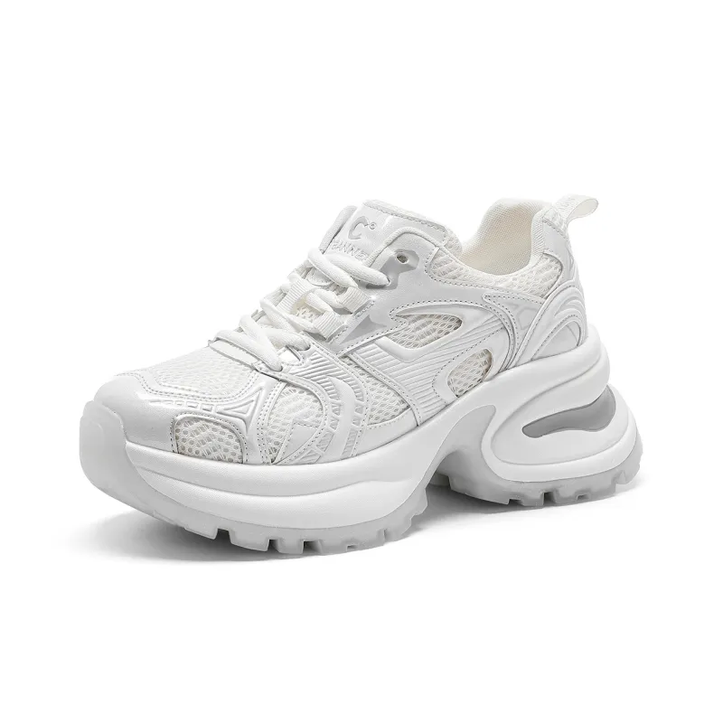 C°BANNER Low Top Chunky Sneakers Women's White-1