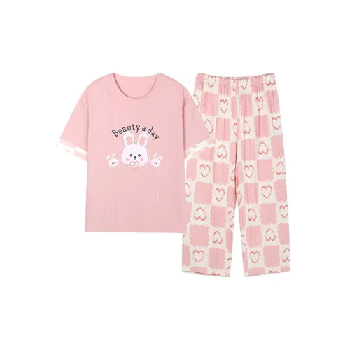 The Story Of The Flower Season Pajama Set Women's Pink