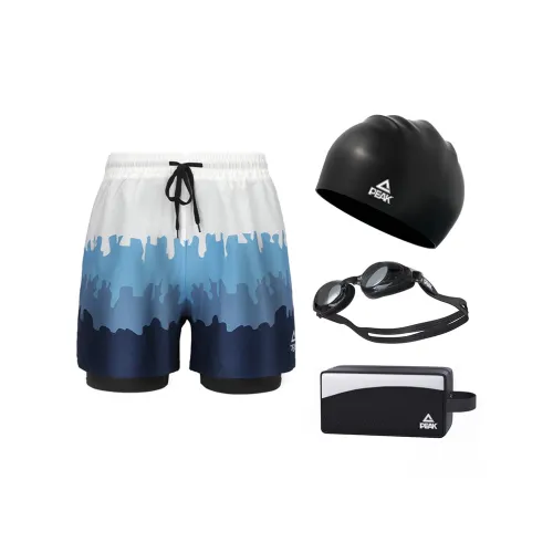 PEAK Swimming Sets Polyester Beach Pool Men's White Blue