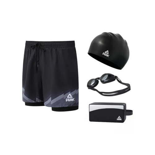PEAK Swimming Sets Polyester Hot Spring Beach Men's Black Gray Color
