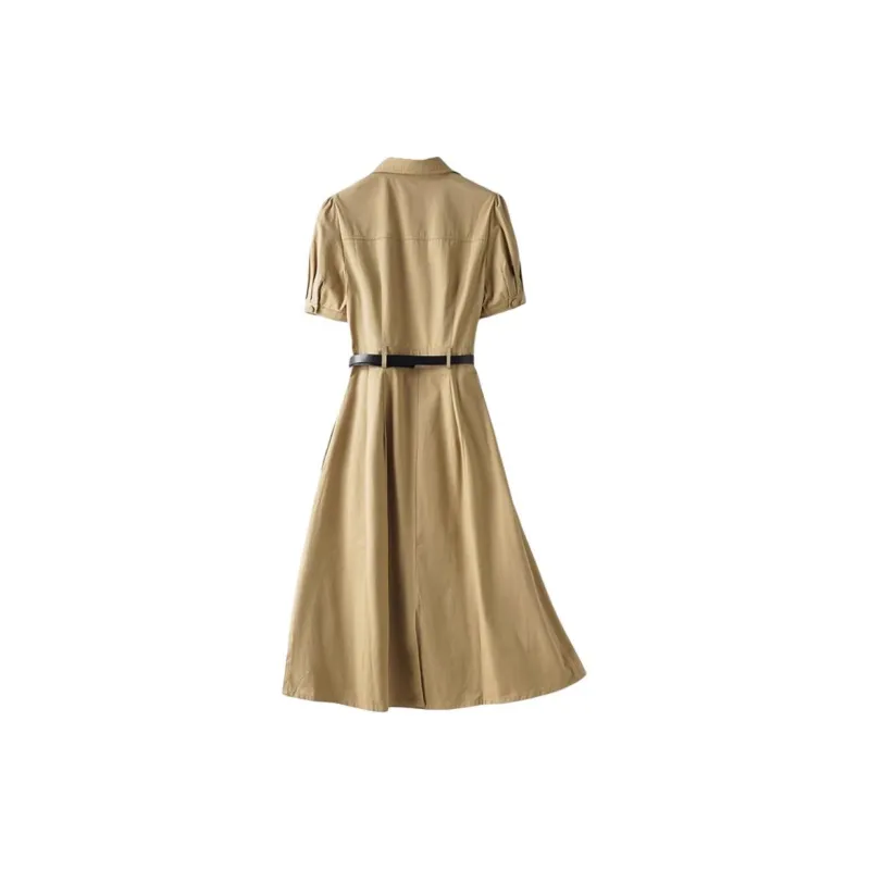 RTNH Short Sleeved Dresses Women's Khaki-1