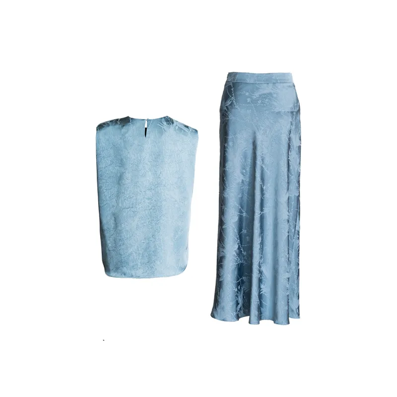 ROEYSHOUSE Skirt Set Women's Light Blue-1
