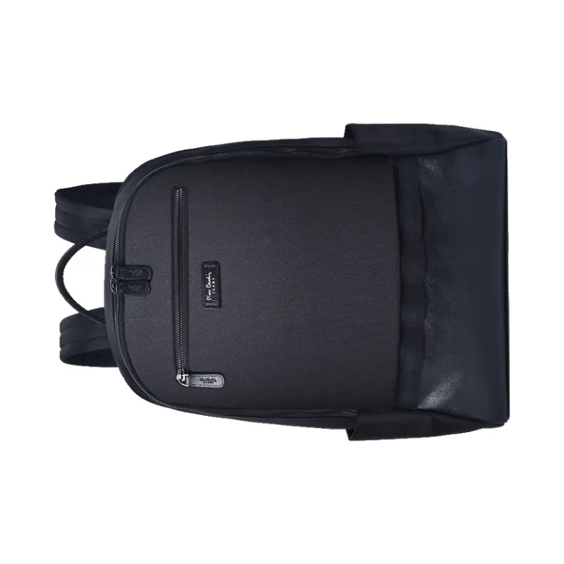 PIERRE CARDIN Nylon Fabric Backpack Black-3