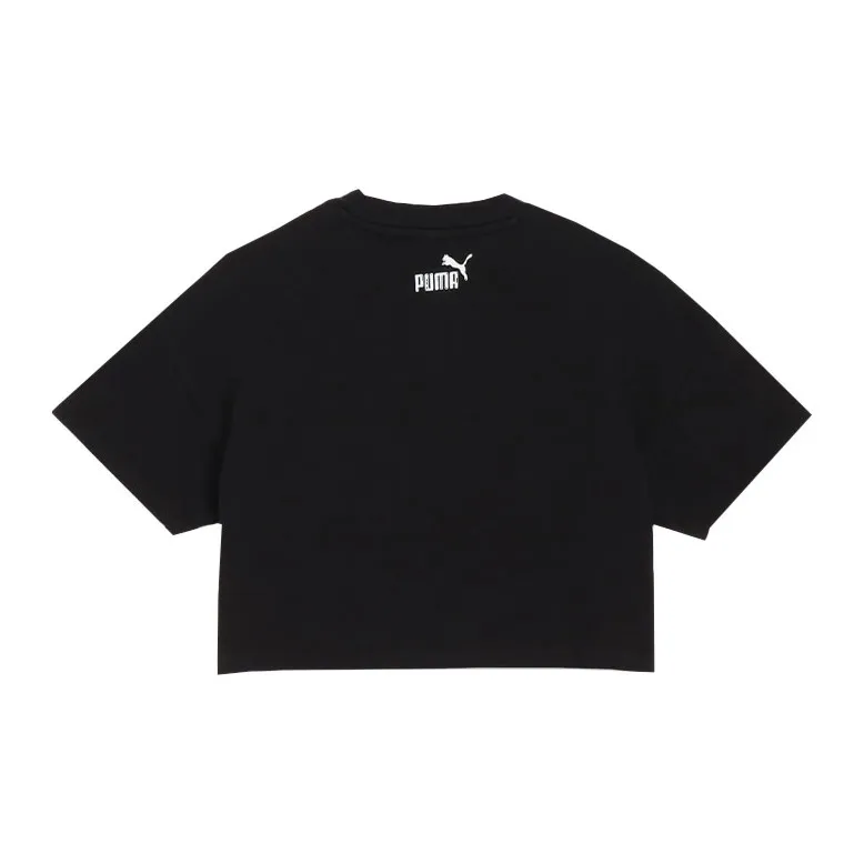 PUMA Downtown T Shirts Women's Black-1