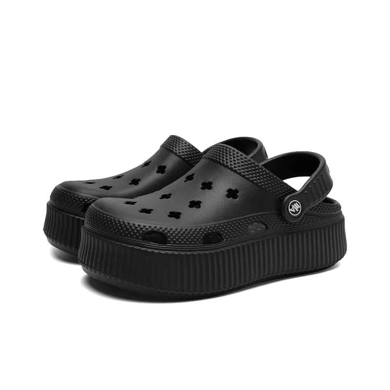 HLA Clogs Women's Squashy And Bouncy Feeling Platform Reversible Outerwear Seaside Slippers-6