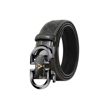 FORTEI Cow Leather Leather Belts Men's Width 3.5cm Gift Box Set