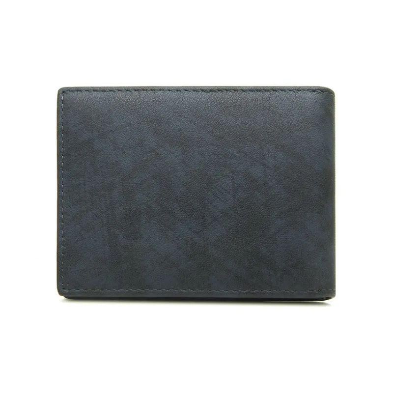 PIERRE CARDIN Cow Leather Business Men's Wallet Horizontal Money Clip Wallet Regular Men's Blue-1