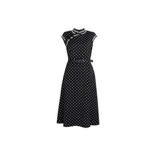 ROEYSHOUSE Short-Sleeved Dresses Women's Polka Dot