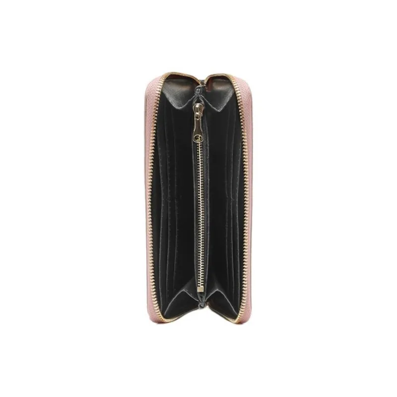 Folli Follie Leather Wallet Large Size Women's Pink-2