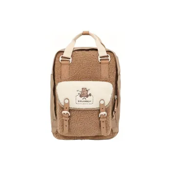 Doughnut Plush Polar Fleece Laptop Bag, Travel Bag, Backpack, Handbag, Backpack Medium Size Women's Affordable/Hazelnut