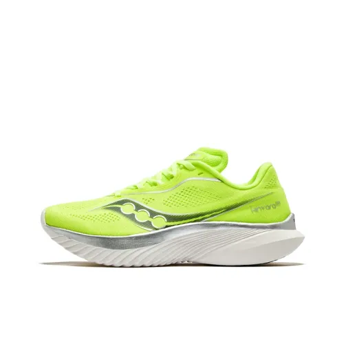 Saucony Kinvara 15 Running Shoes Women's Low-Top Neon Green Orchid