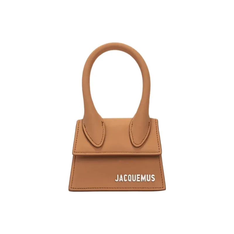 Jacquemus Cow Leather Shoulder Bag Crossbody Bag Handbag Mini Men's Light Umber-2