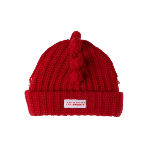 CHARLES JEFFREY Lambswool Beanies Kids' Red