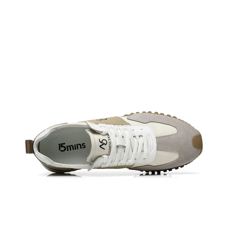 15 MINS Wear resistant And Lightweight Low Top Casual Shoes Men's White-3