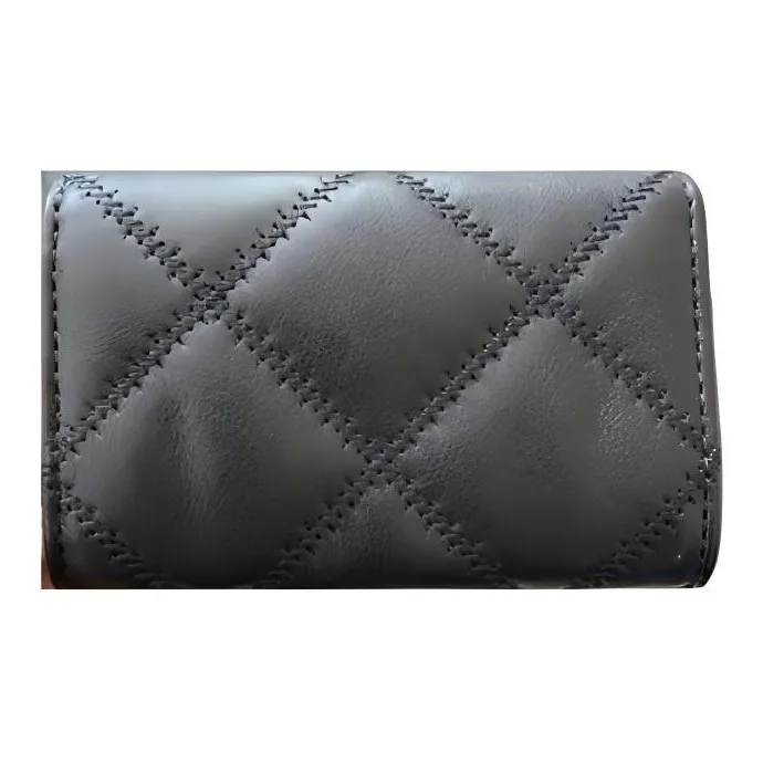 TORY BURCH Leather Card Holder Regular Unisex Black-5