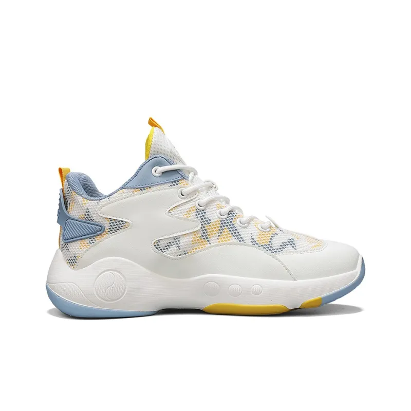 WARRIOR Basketball Shoes Men Mid Top Yellow-1