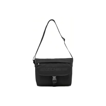 Skechers Fabric Messenger Bag, Shoulder Bag, Crossbody Bag Regular Unisex Carbon Black