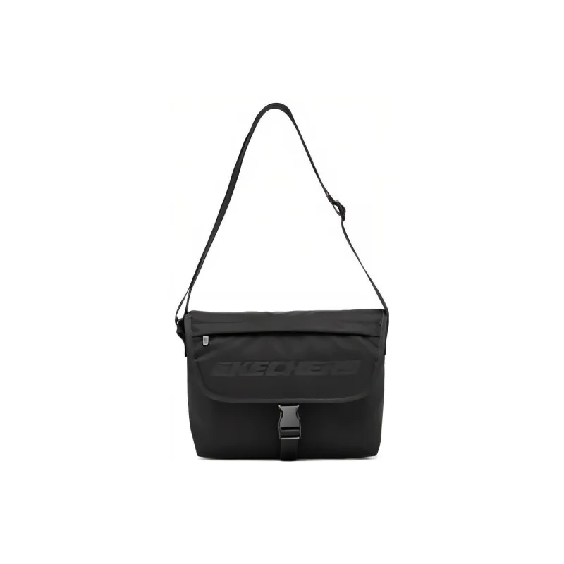 Skechers Fabric Messenger Bag, Shoulder Bag, Crossbody Bag Regular Unisex Carbon Black-0