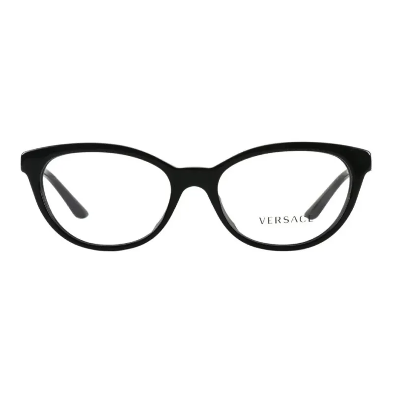 VERSACE - Oval Eyeglass Frames Women's Black-1