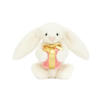 JELLYCAT Bashful Bunny With Present Plush Toy