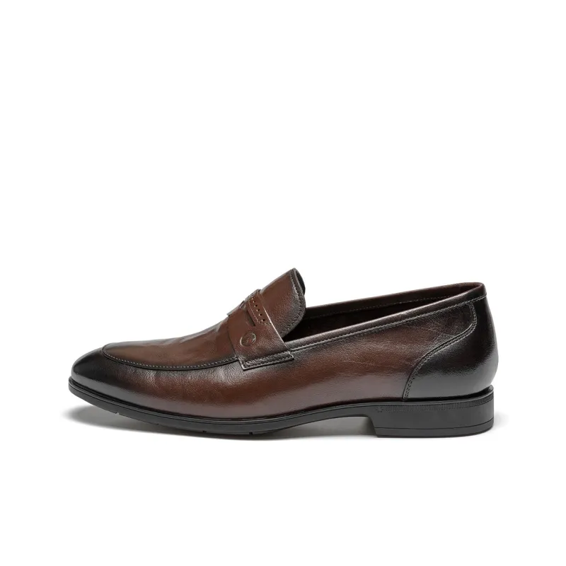 J.BENATO Dress Shoes Men Low Top Black/Coffee-5