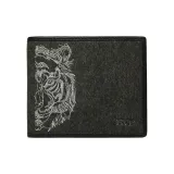 Cloth Cowhide[Silver]Tiger Head Wallet