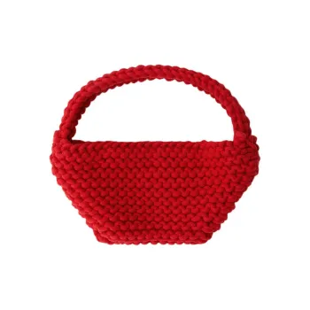 NOTHING WRITTEN Cotton And Polyester Blend Handbag Medium Size Unisex Red