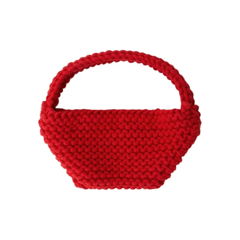NOTHING WRITTEN Cotton And Polyester Blend Handbag Medium Size Unisex Red-0