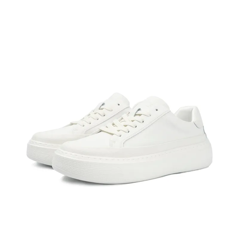 Haobin Coverage Low-Top Skateboard Shoes Unisex White-5
