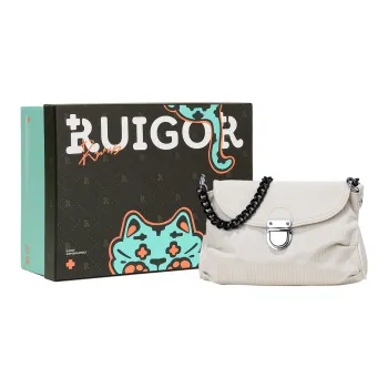 RUIGOR Fabric Shoulder Bag Hobo Bag Shoulder Bag Crossbody Bag Women's Black White