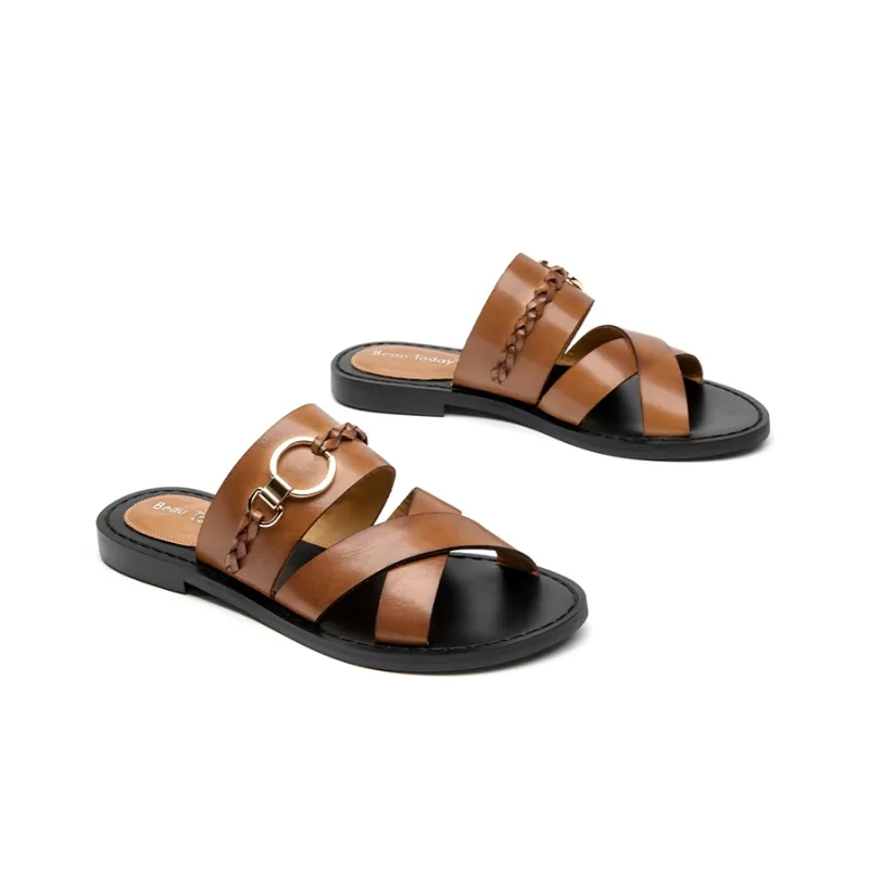Beau Today Rubber Sole Slide Slippers Women's-17