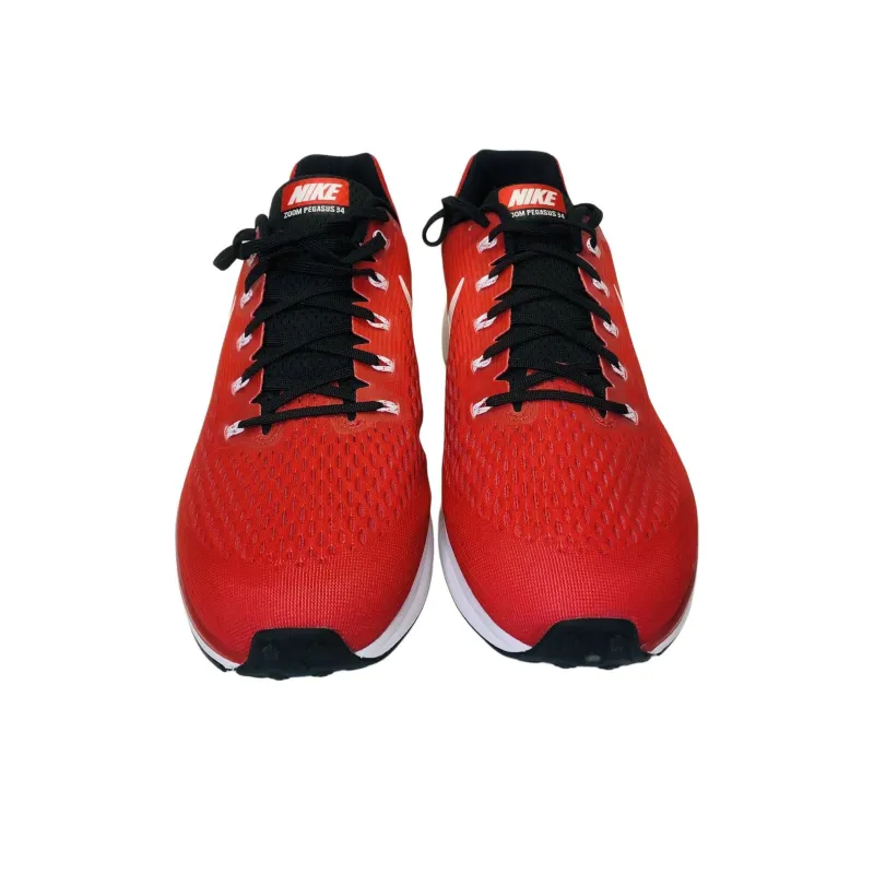 Nike Pegasus 34 Anti Slip Wear Resistant Low Top Running Shoes Men's Red White-2