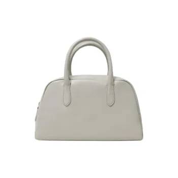 NOTHING WRITTEN Cow Leather Handbag Mini Unisex Oyster White