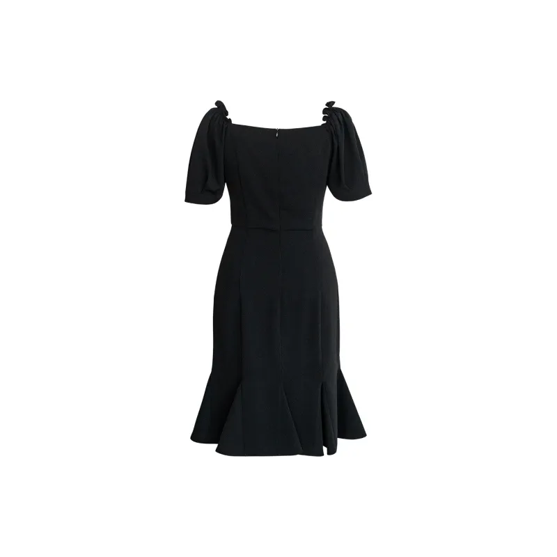 ROEYSHOUSE Short Sleeved Dresses Women's Black-1