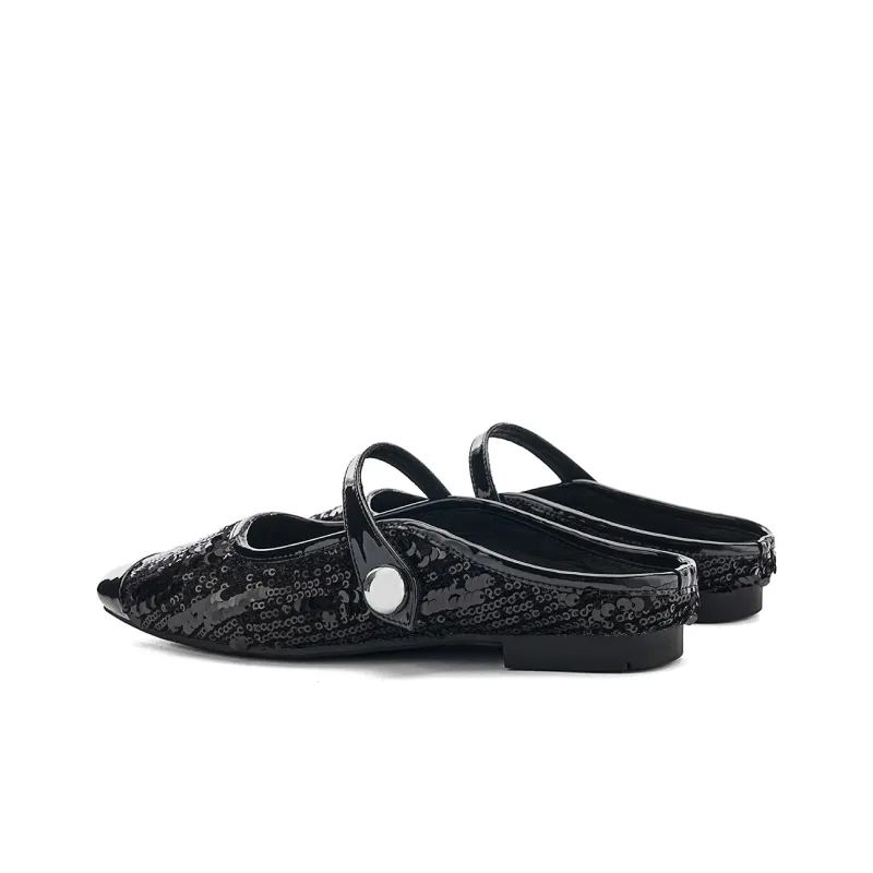 EBLAN Wrap toe Slippers Women's Black-3