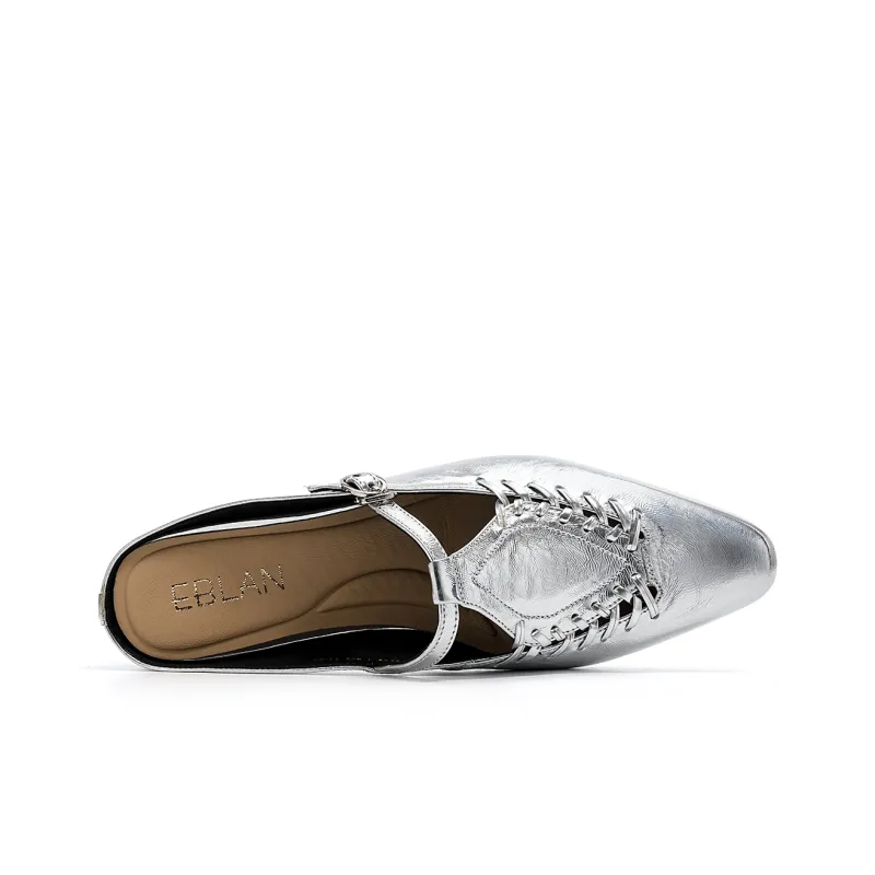 EBLAN Wrap toe Slippers Women's Silver-2