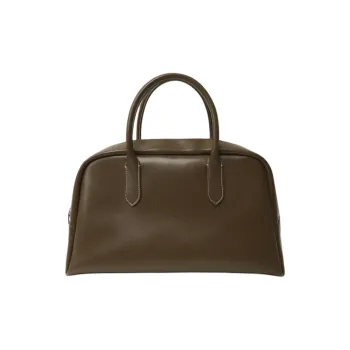 NOTHING WRITTEN Cow Leather Handbag Women's Mahogany