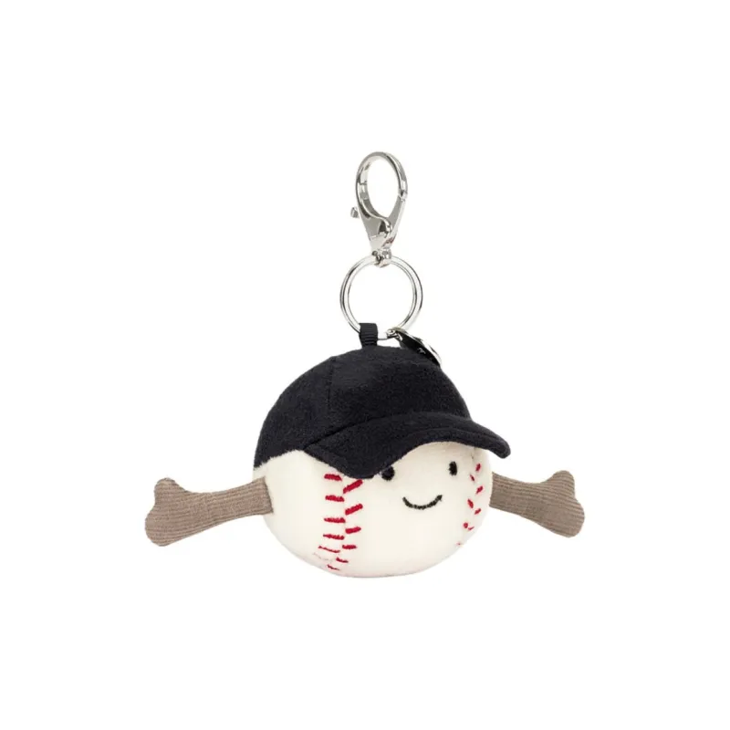 JELLYCAT Amuseables Sports Baseball Bag Charm-1