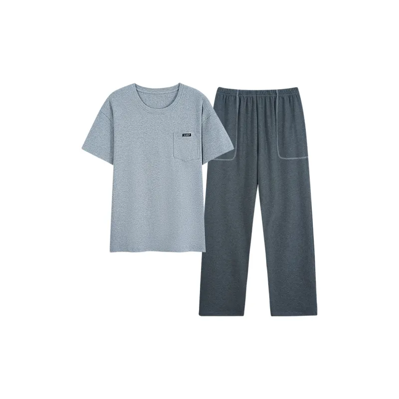 MADALLO Pajama Set Men's Steel Blue-0