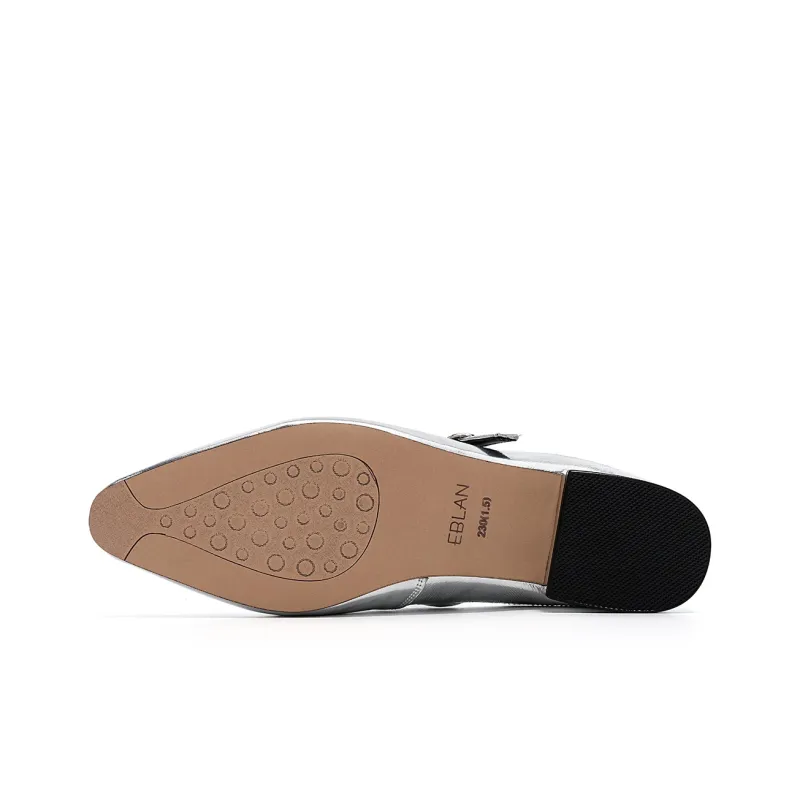 EBLAN Wrap toe Slippers Women's Silver-4