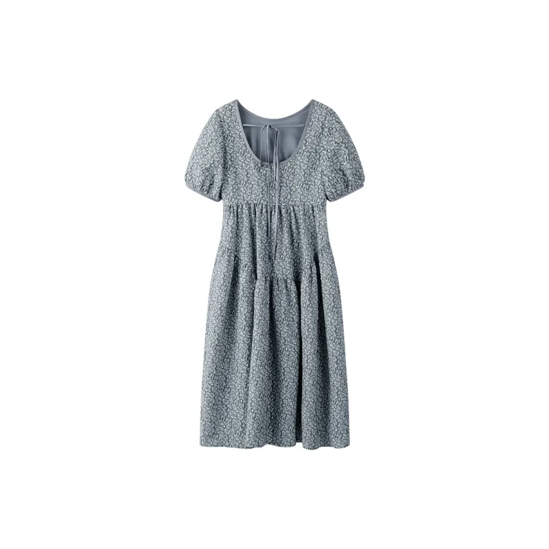 THE SEA LIFE Short Sleeved Dress Women's Glacier Gray-1