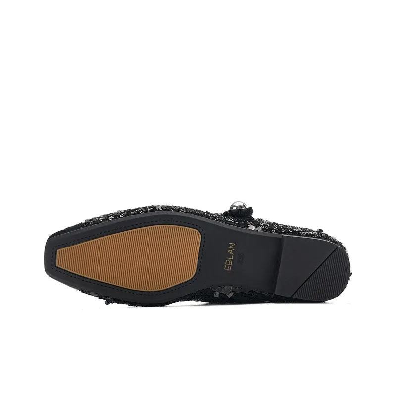 EBLAN Wrap toe Slippers Women's Black-4
