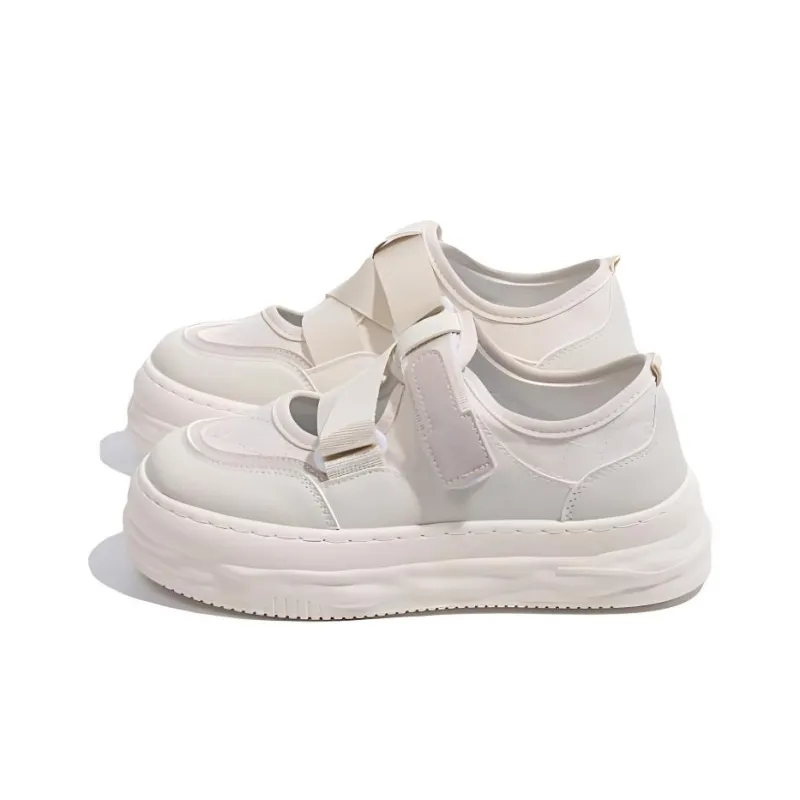 HUANQIU Durable Lightweight And Breathable Low Top Canvas Shoes Women's Beige Pink-2