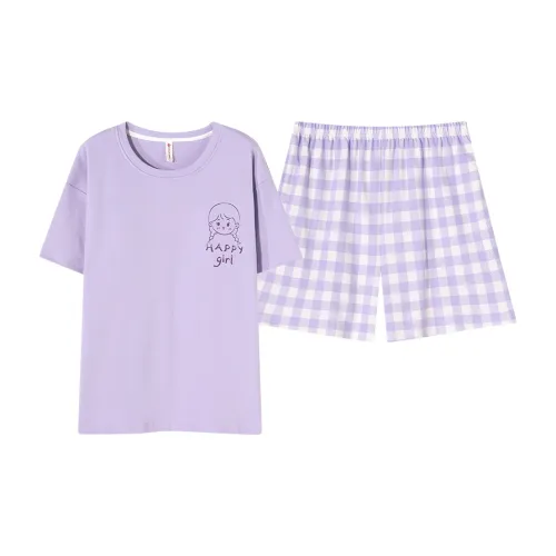 The Story Of The Flower Season Pajama Set Women's Light Purple