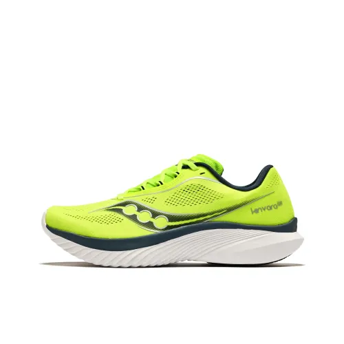 Saucony Kinvara 15 Running Shoes Men Low-Top Neon Green Orchid