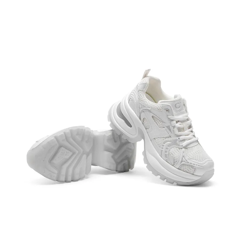 C°BANNER Low Top Chunky Sneakers Women's White-3