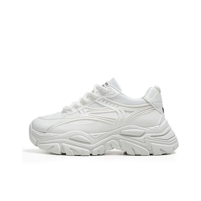 Medd Chunky Sneakers Unisex Low Top Black/White/Beige-3