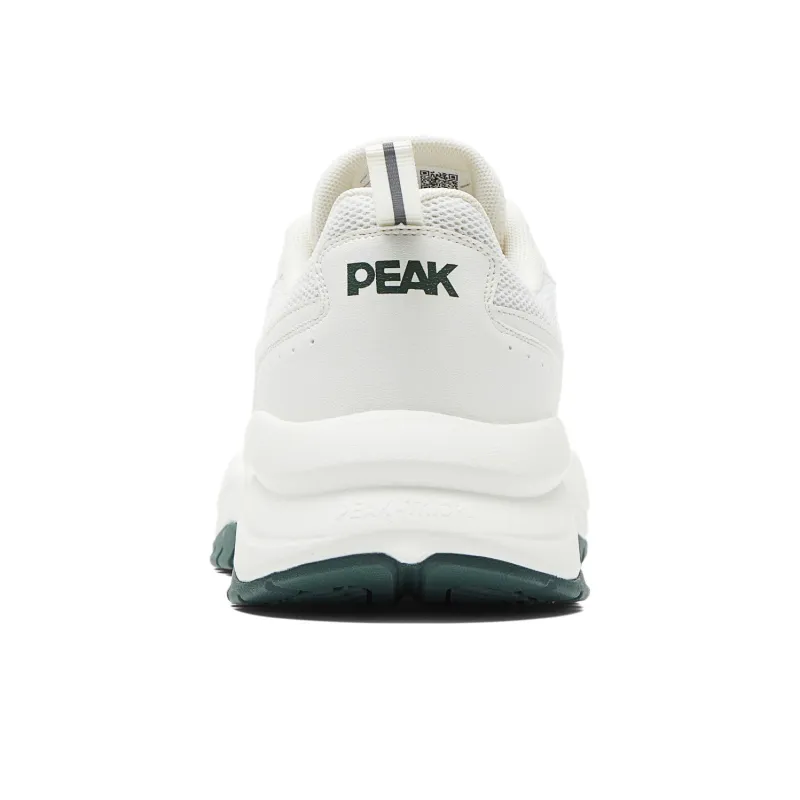 PEAK Shock Absorbing, Non Slip, Wear Resistant, Breathable And Lightweight Low Top Casual Shoes Men's Ecru Fruit Green-4