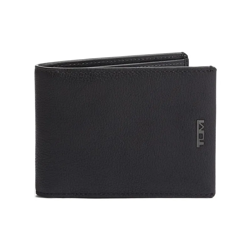 TUMI Textured Leather Wallet Men's Black-0